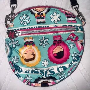 Turquoise Character Print Crossbody Bag
